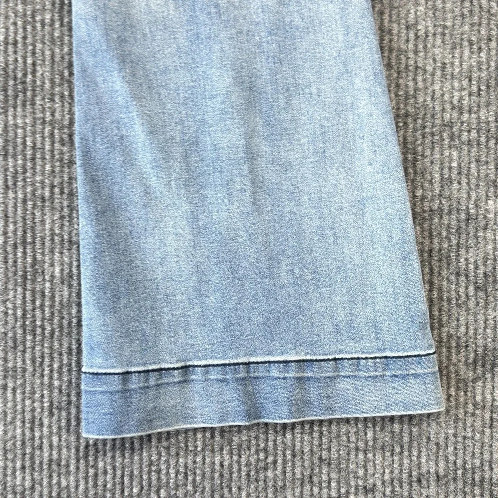 Rock & Roll Trouser Flare Jeans Womens 27x34 Light Wash High Rise Front Slit Leg - Picture 10 of 16